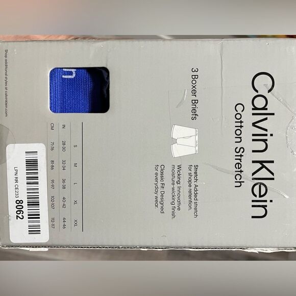 Calvin Klein Cotton Stretch Classic Fit 3 pack Boxer Briefs - Picture 3 of 4